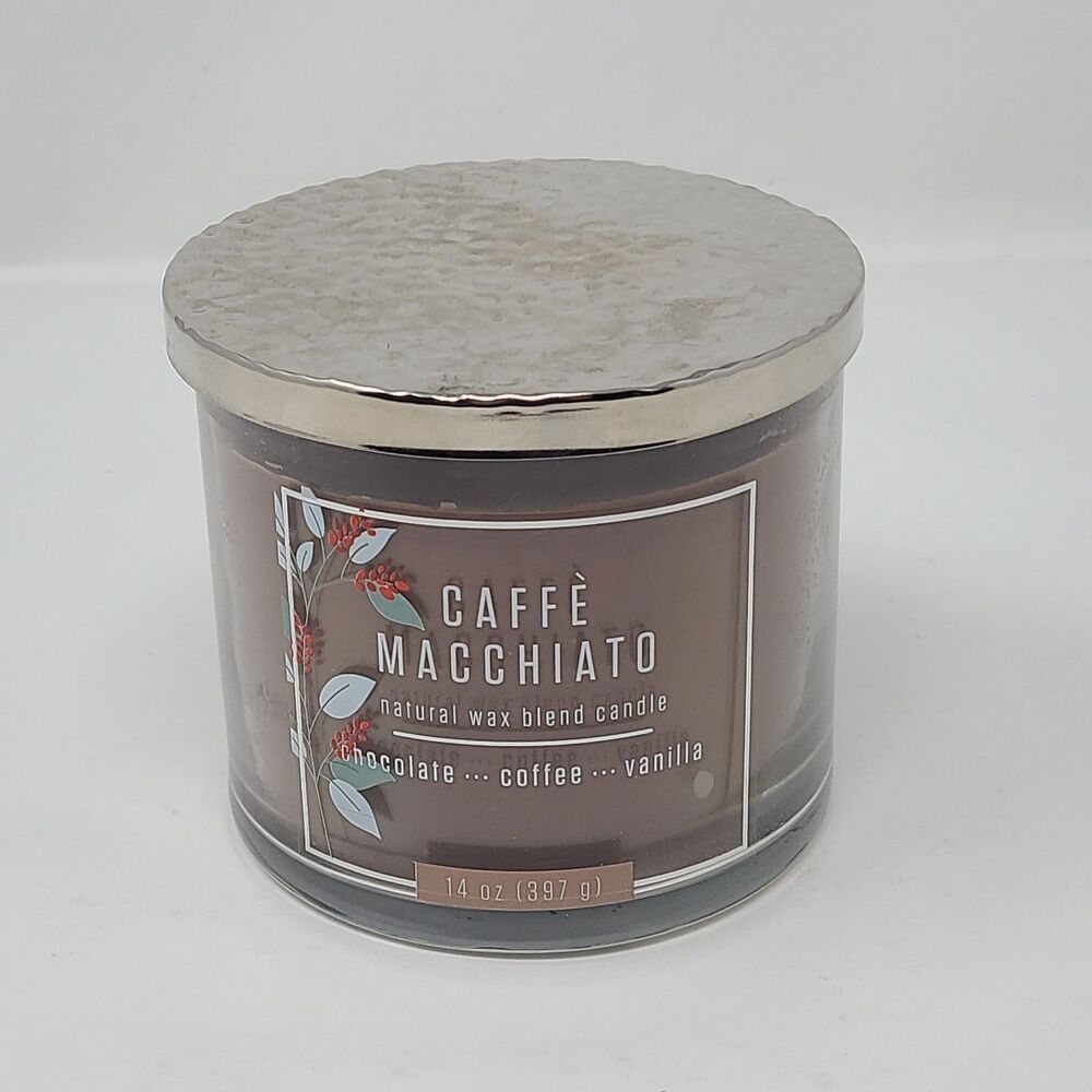 Kirkland Candle Caffe Macchiato Natural Wax Chocolate Coffee Vanilla 14oz